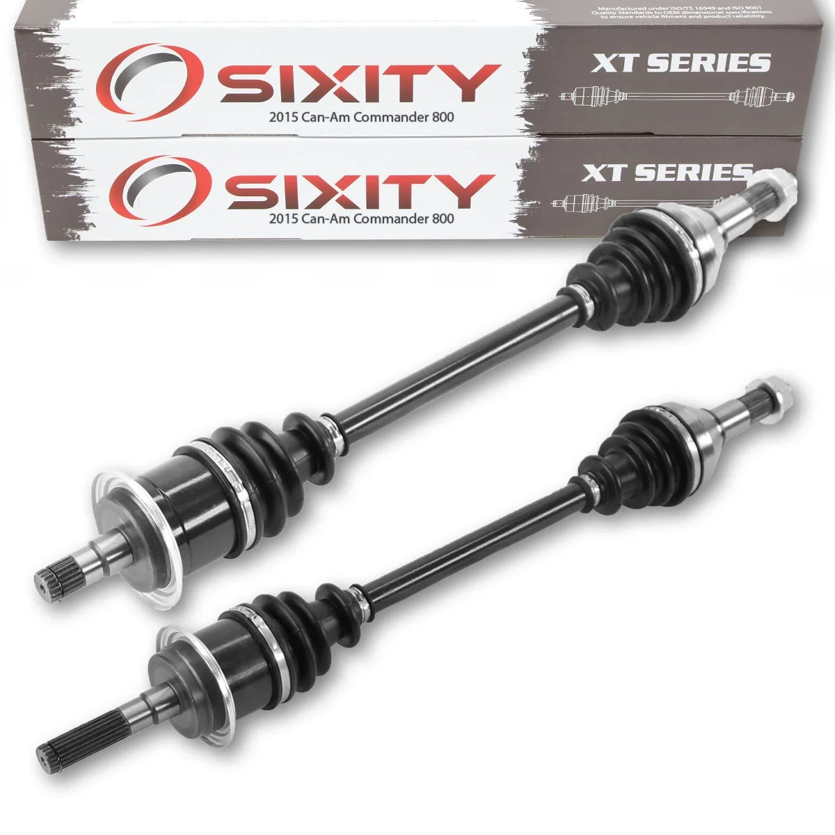 2 pc sixity xt front left right axle compatible with can-am commander 800 2015 - std dps xt 4x4