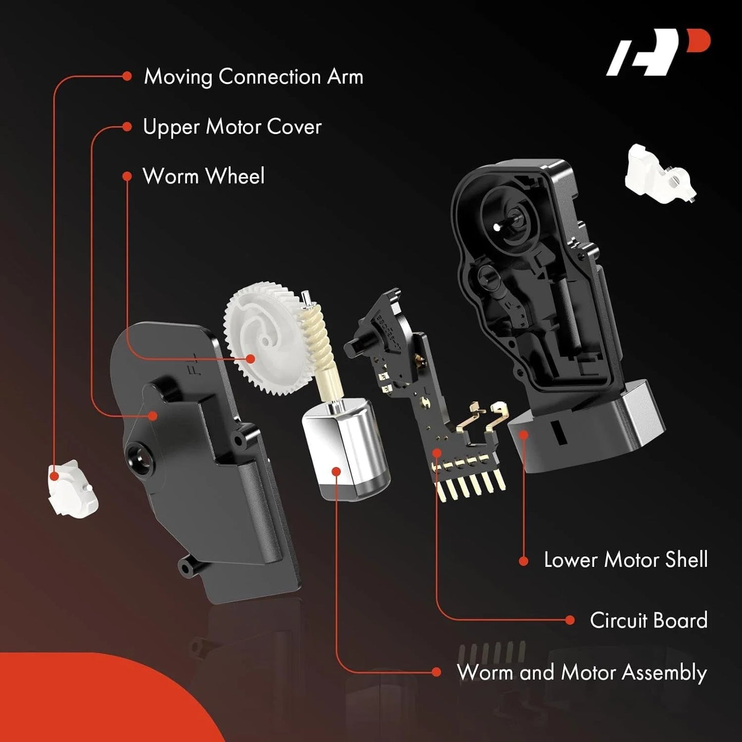 A-premium door latch lock actuator compatible with honda vehicles - honda odyssey 2001-2004, v6 3.5l, mini passenger van - rear left driver side, replace# 72663s0xa11