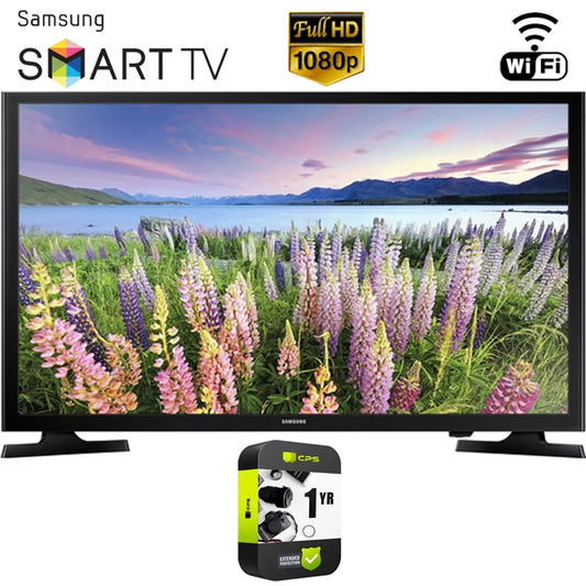 Restored samsung 40" led smart fdhtv 1080p un40n5200afxza with 1 year protection plan (refurbished)