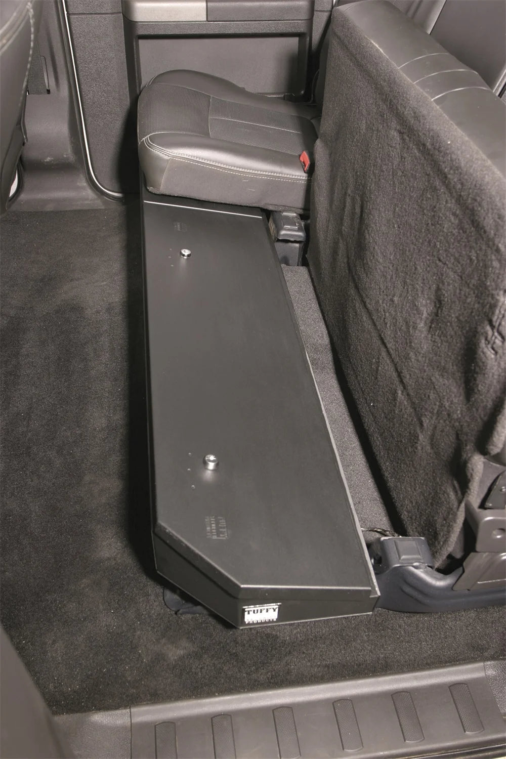 Tuffy security products 309-01 under seat lockbox; black; 2003-2016 ford superduty supercrew