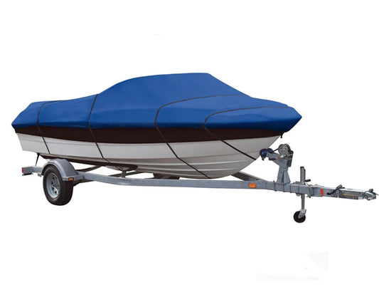 Blue, great quality boat cover compatible for dynasty grand sport 190 no arch i/o 1988 1989 trailearable