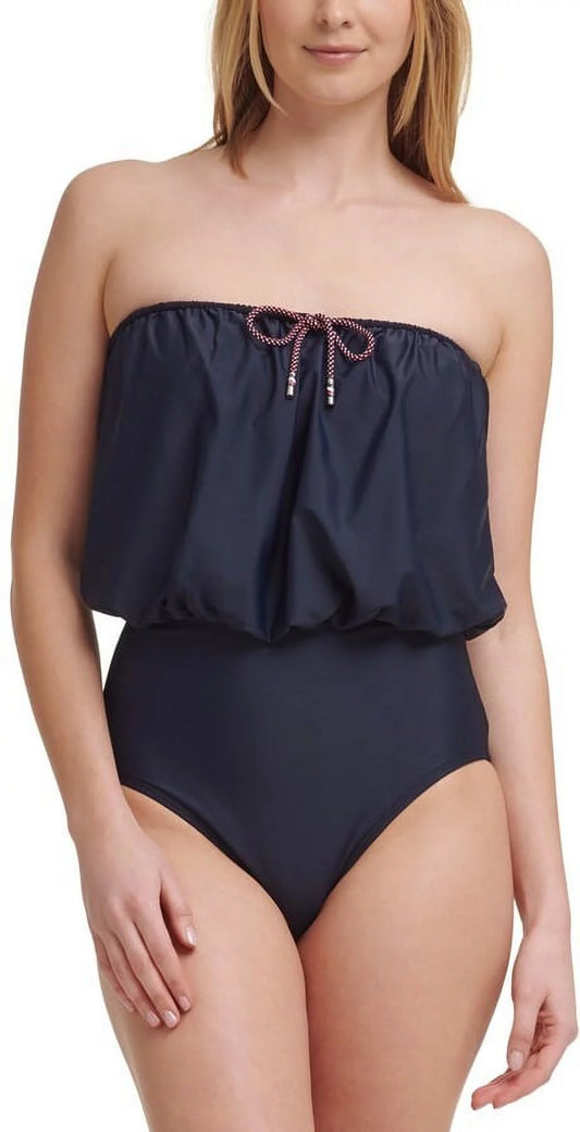 Tommy hilfiger sky captain blouson one piece swimsuit, us 6