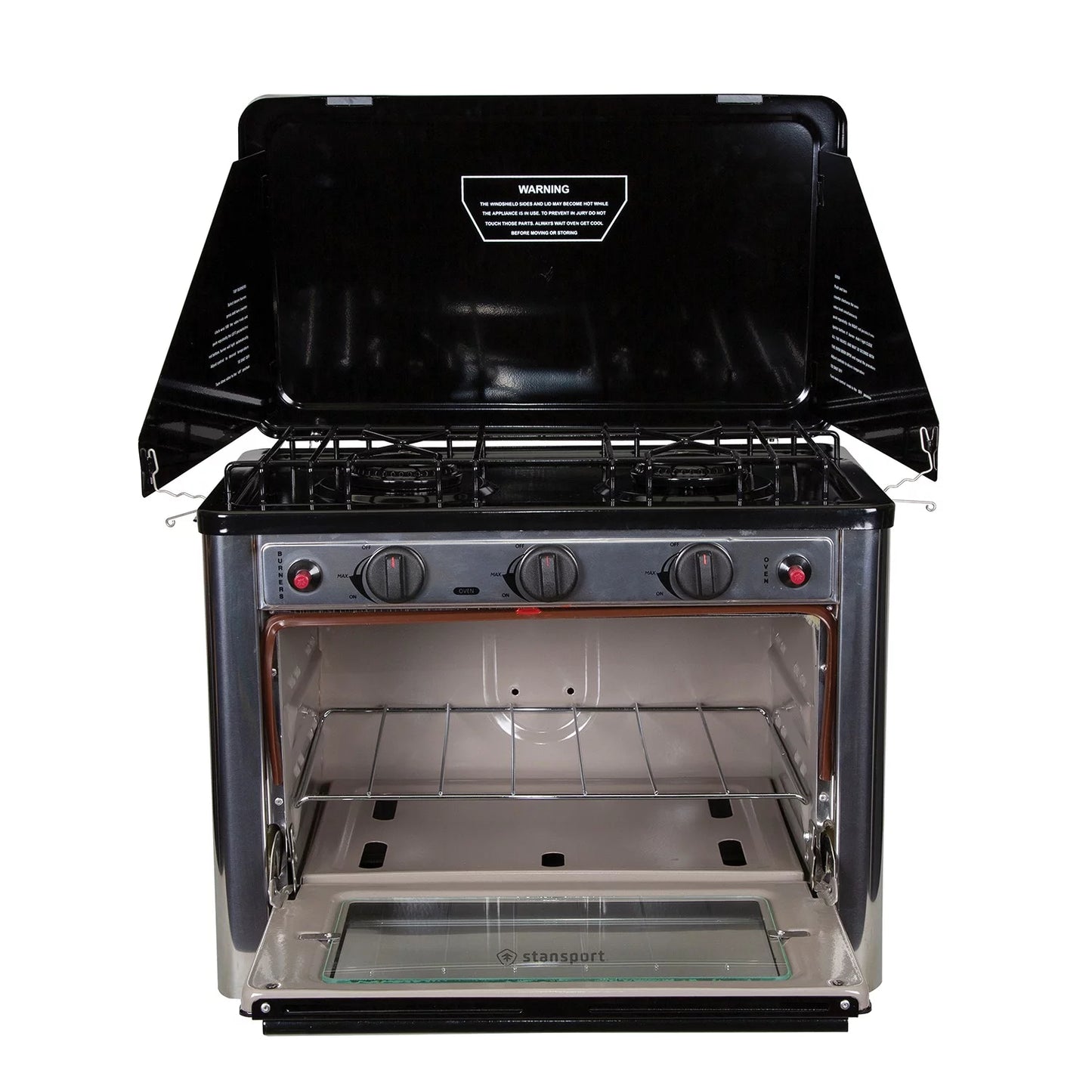 Stansport propane outdoor camp oven and 2 burner range