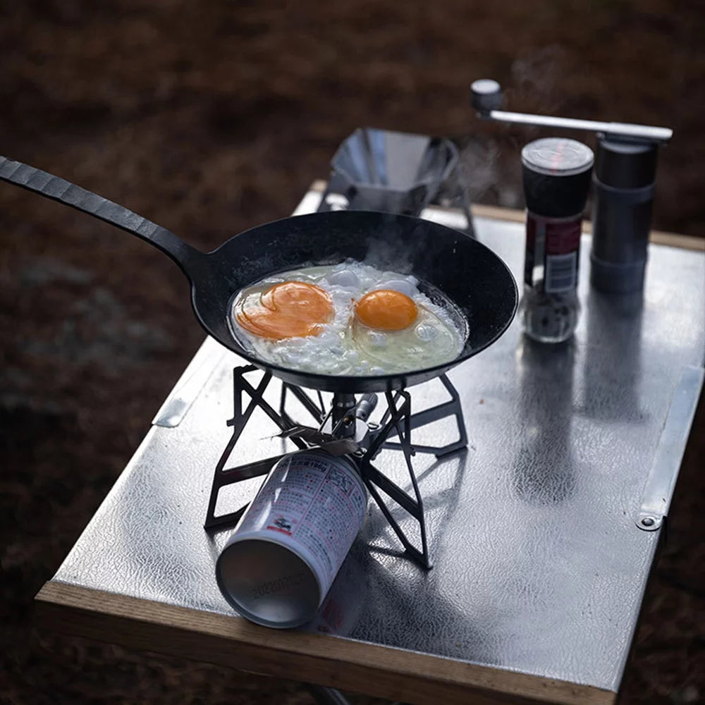 Andoer collapsible backpacking stove, 3300w stainless steel camping gas stove for hiking and picnics