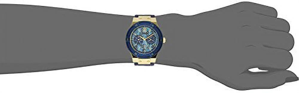 Women's u0289l3 iconic indigo blue & gold-tone multi-function watch