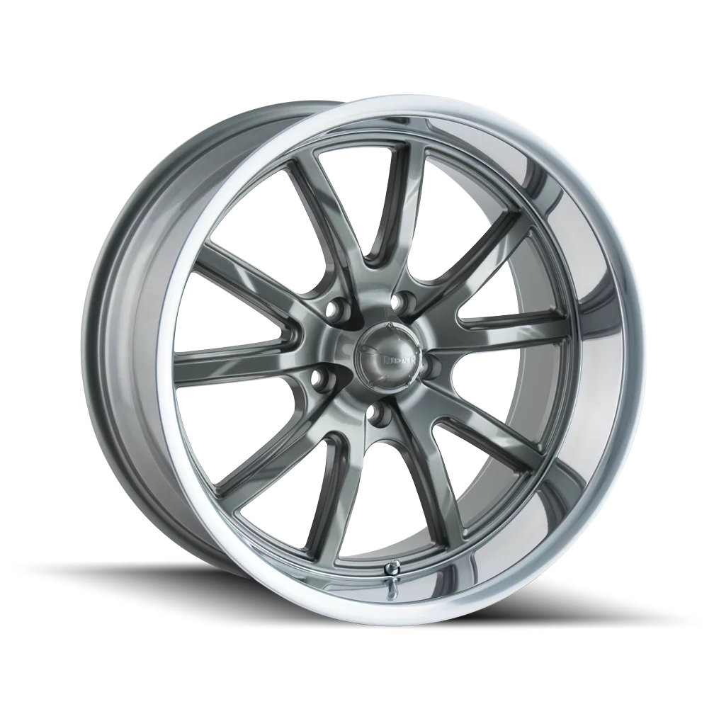 Ridler 650 20x8.5 5x120 30et 72.62cb grey/polished lip