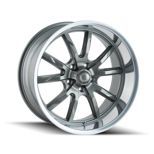 Ridler 650 20x8.5 5x120 30et 72.62cb grey/polished lip