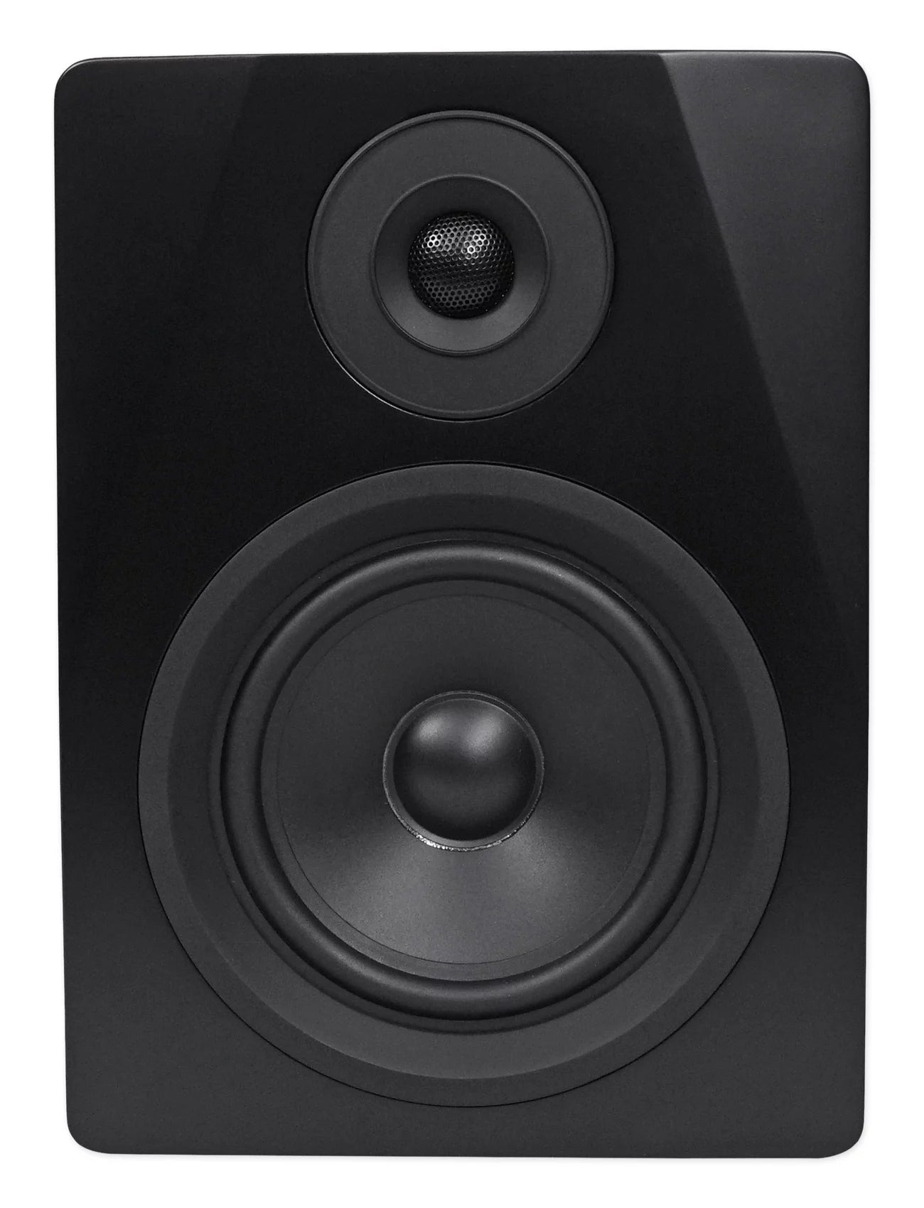 2 rockville apm5b 5.25" usb studio monitor speakers+36" dark wood premium stands