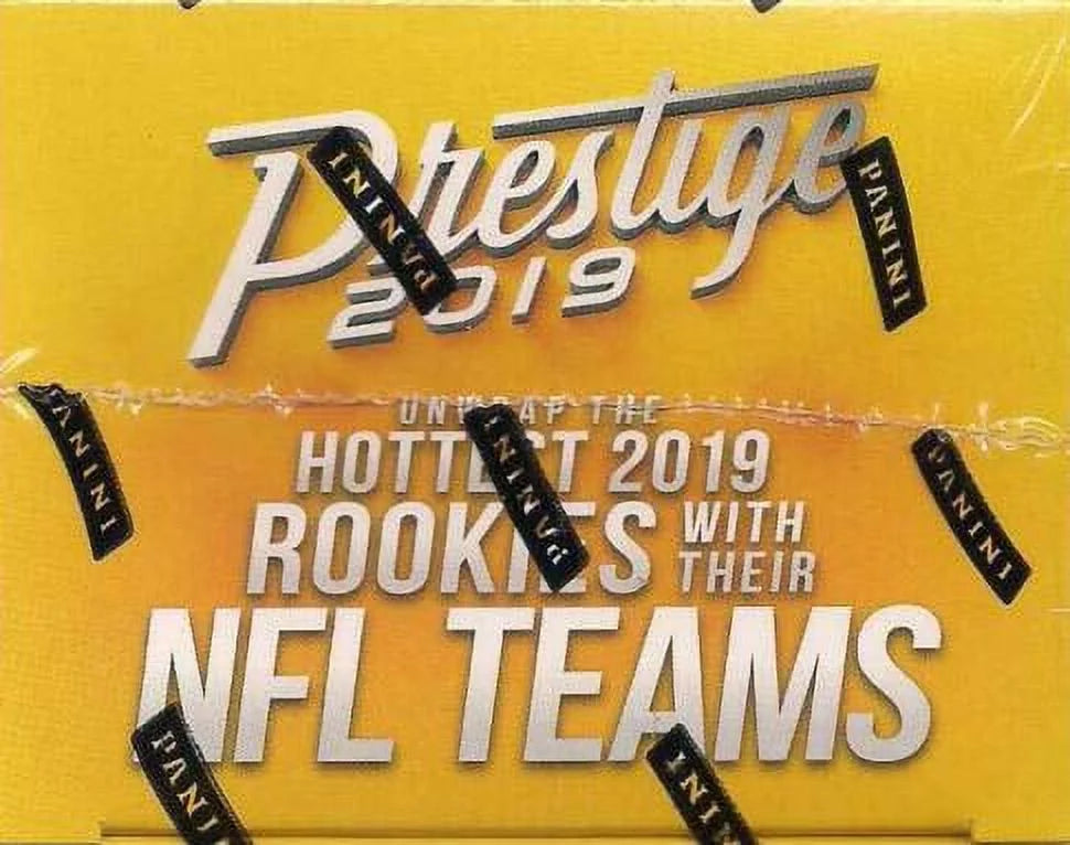 2019 panini prestige nfl football blaster box- featuring 2019 rookies in team jerseys