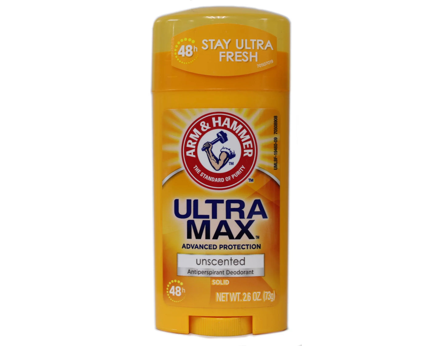 Arm & hammer ultramax anti-perspirant deodorant solid unscented 2.60 oz (pack of 6)