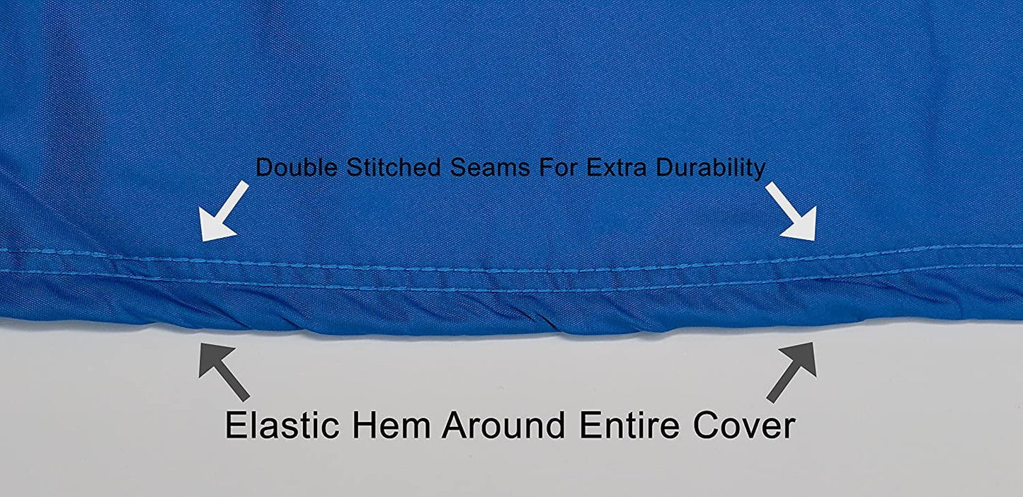 Weatherproof jet ski covers for yamaha wave runner v1 2015-2016 - blue/black color - all weather - trailerable - protects from rain, sun, uv rays, and more! includes trailer straps and storage bag