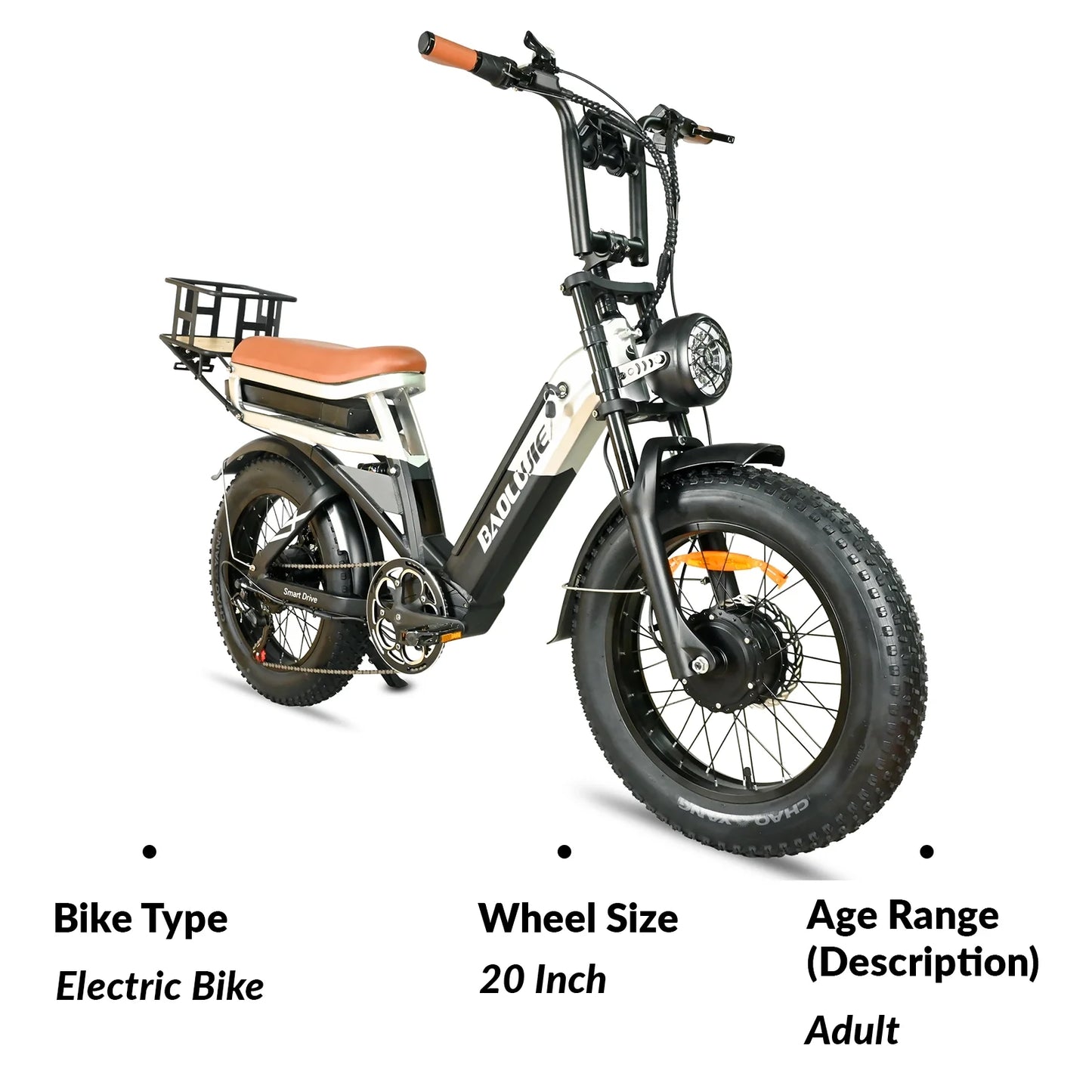 2000w dual motors ebike 48v30ah(15ah+15ah dual battery) 35mph electic bicycle 20''*4.0 fat tire smn 7 speed hydraulic disc brake 100 miles max range electric bike lockable suspension black  rear shelf