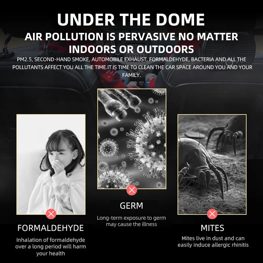 Tomshine air with negative ion technology, freshener for home and car, eliminates hair and smell, portable and powered by type c enjoy purified air on go!