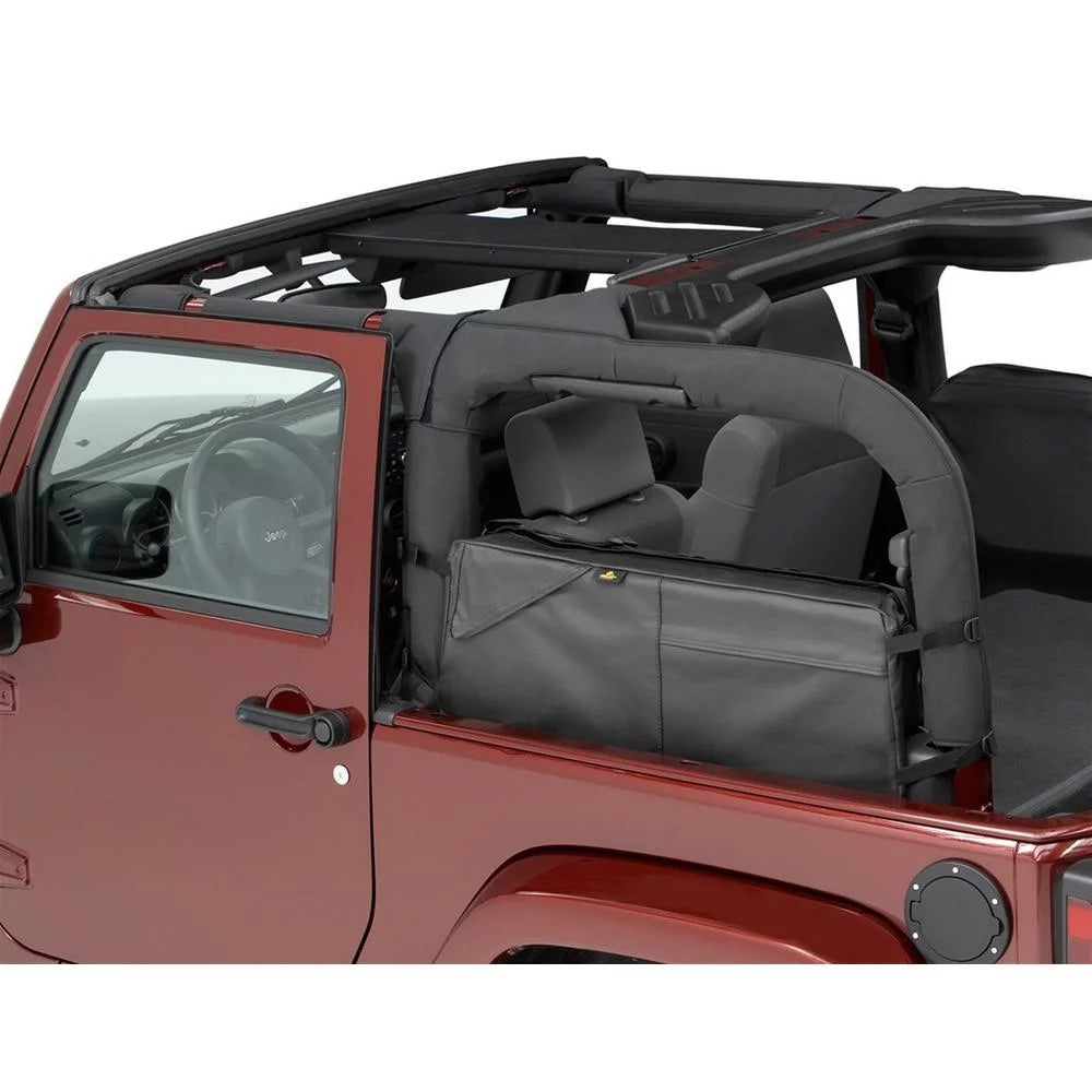 Bestop saddle bag (black diamond) fits select: 2015-2019,2021 jeep wrangler unlimited