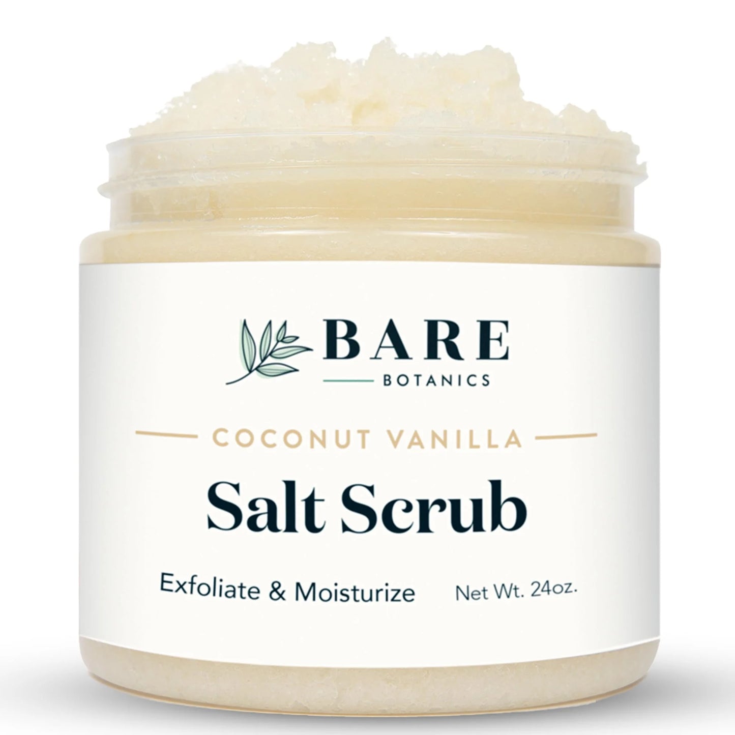 Bare botanics body scrub coconut vanilla sea salt scrub 24 oz