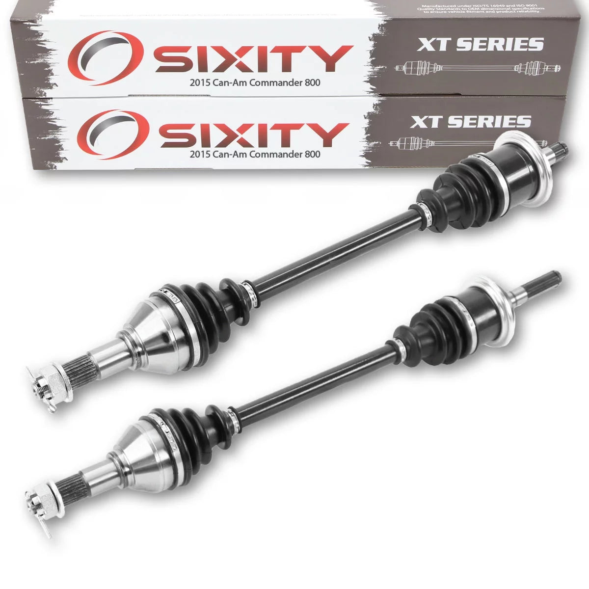 2 pc sixity xt front left right axle compatible with can-am commander 800 2015 - std dps xt 4x4