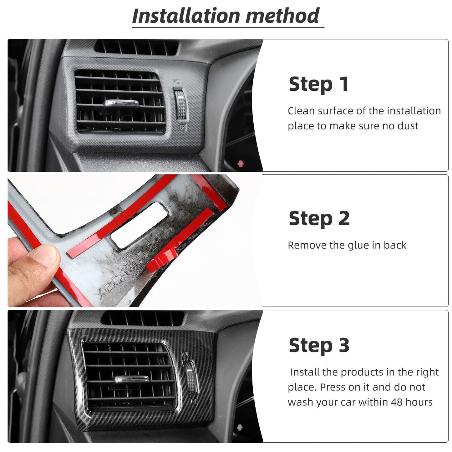 Teledu center console side air conditioner outlet ac vent trim cover for 4runner 10-19