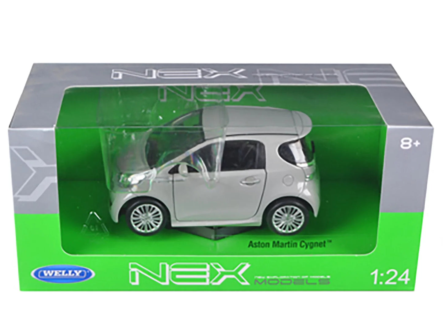 Aston martin cygnet silver 1/24 diecast model car by welly