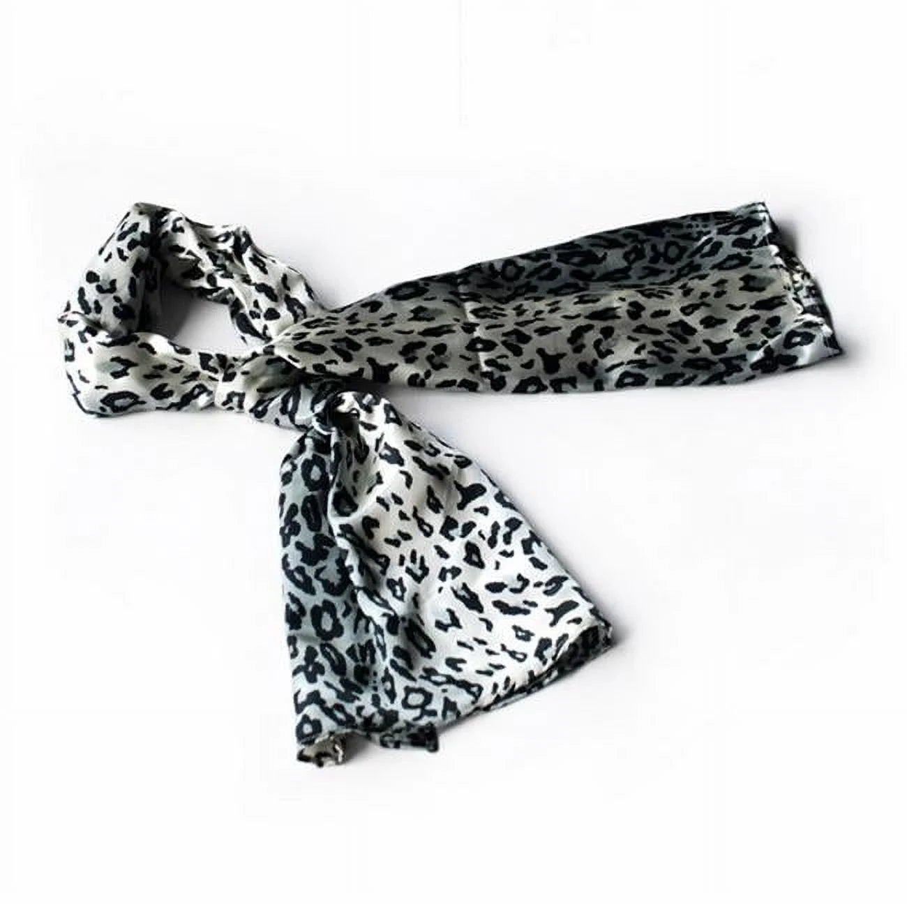 Blando  simple leopard print natural silk scarf/wrap/shawl - small