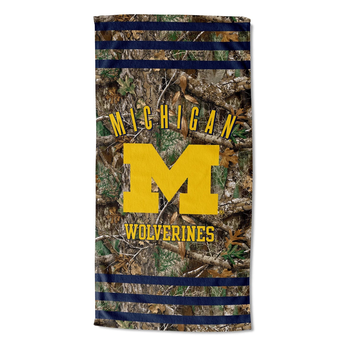 The northwest group  michigan wolverines 30"x 60" three stripes beach towel