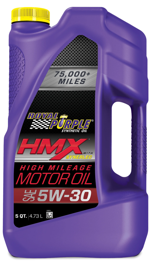 Royal purple hmx 5w-30 high mileage motor oil, 5 quarts