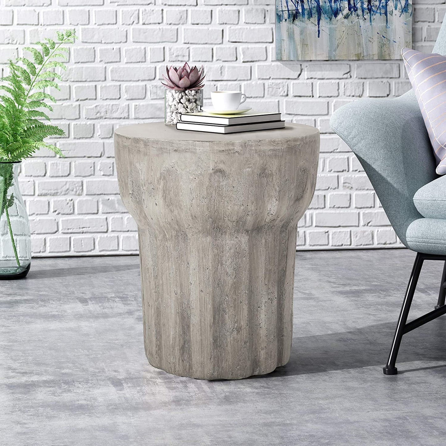 Tjunbolife matthew indoor contemporary lightweight accent   concrete finish