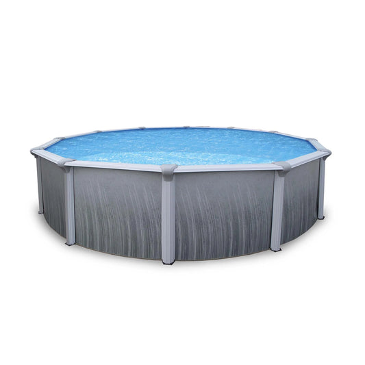 Bluewave martinique 18' round 52-in steel pool with 7-in top rail