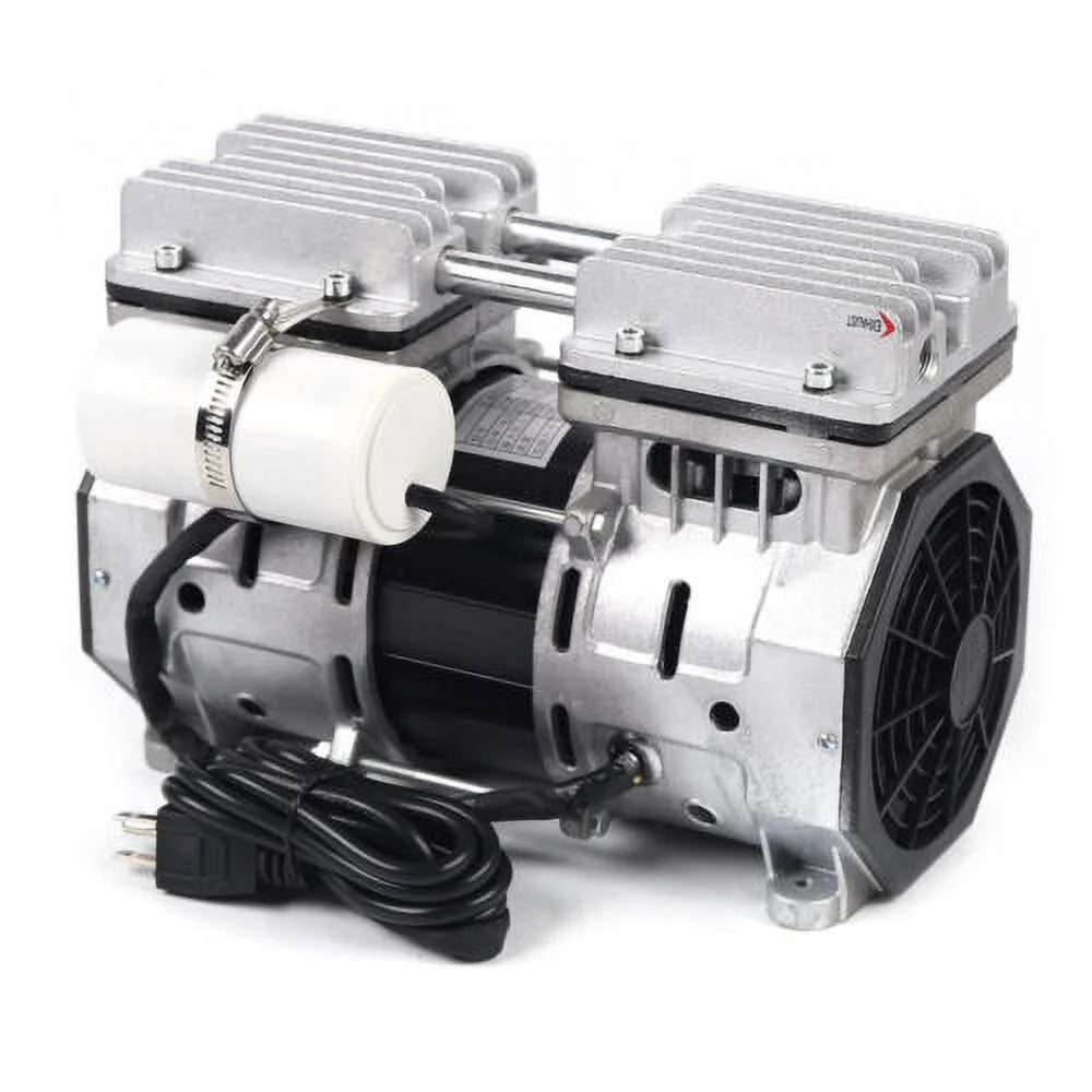 110v 1400 rpm 8 bar  double-cylinder oilless piston vacuum compressor 680mmhg