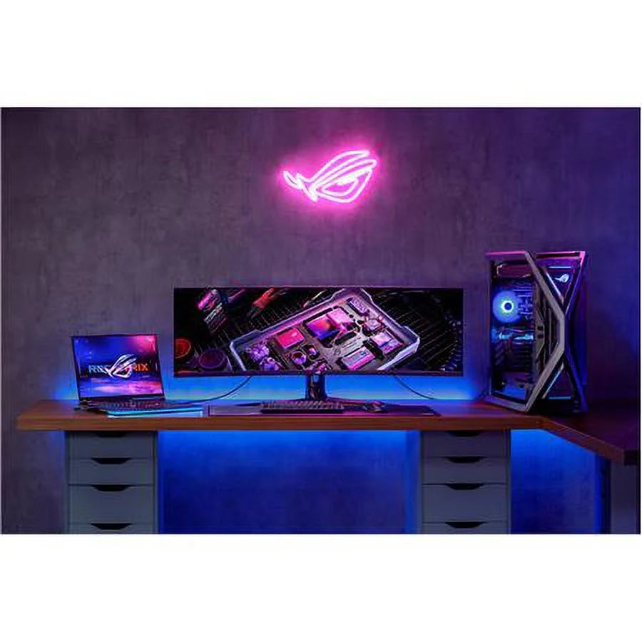 Asus rog strix 49" ultra-wide curved hdr gaming monitor (xg49wcr) - dual qhd 32:9 (5120 x 1440), 165hz, extreme low motion blur sync, usb-c, rj45, displayhdr400, 90% dci-p3, dual input kvm switch