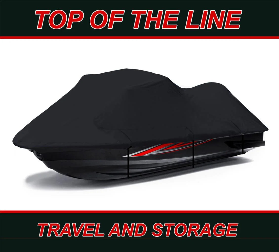 Black top of the line jet ski cover compatible for polaris sl900 sl 900 1996 1997 travel jet ski cover pwc boat 1-2 seater