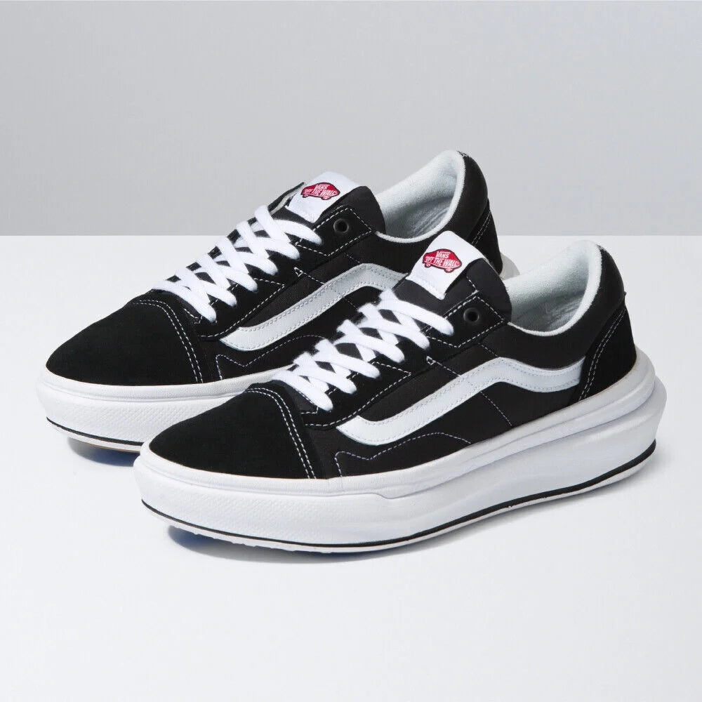 Vans old skool overt cc vn0a7q5eba2 unisex black & white canvas skate shoes b472 (5)