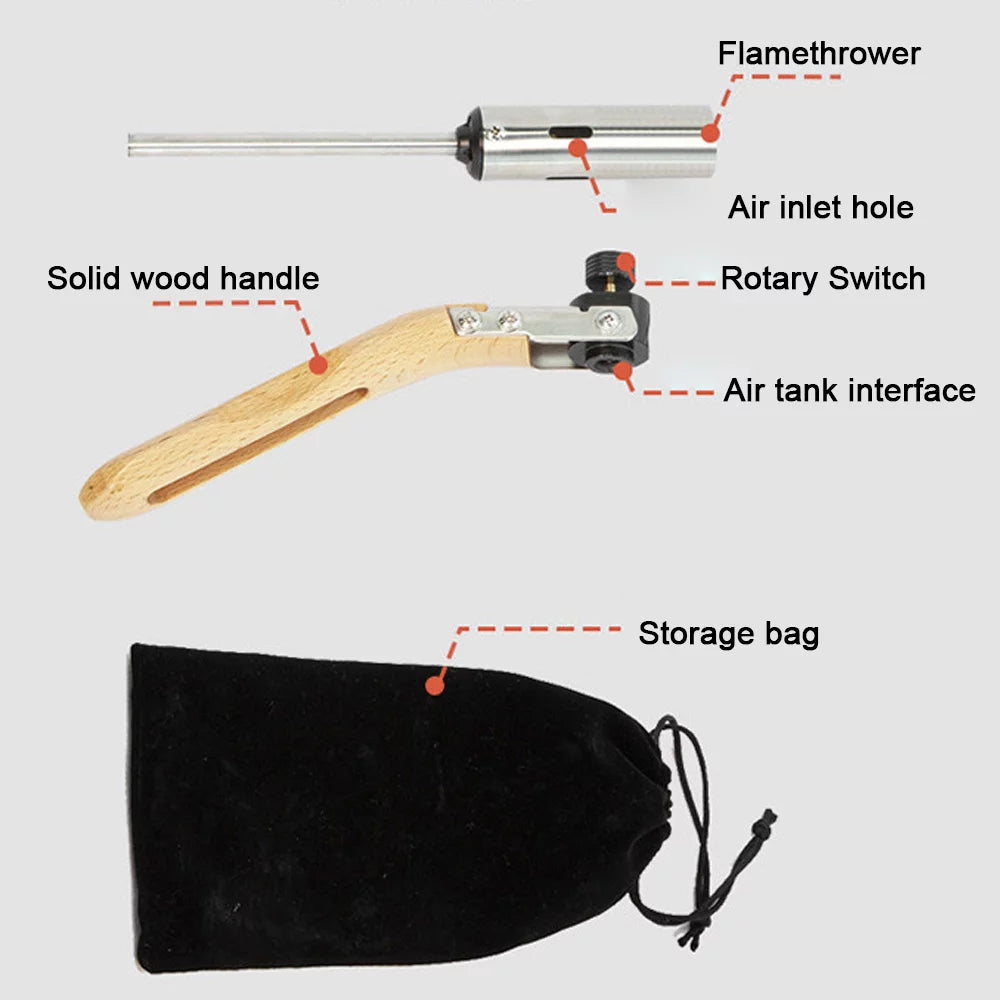 Apexeon portable burner, folding gas torch for camping and picnic bbq