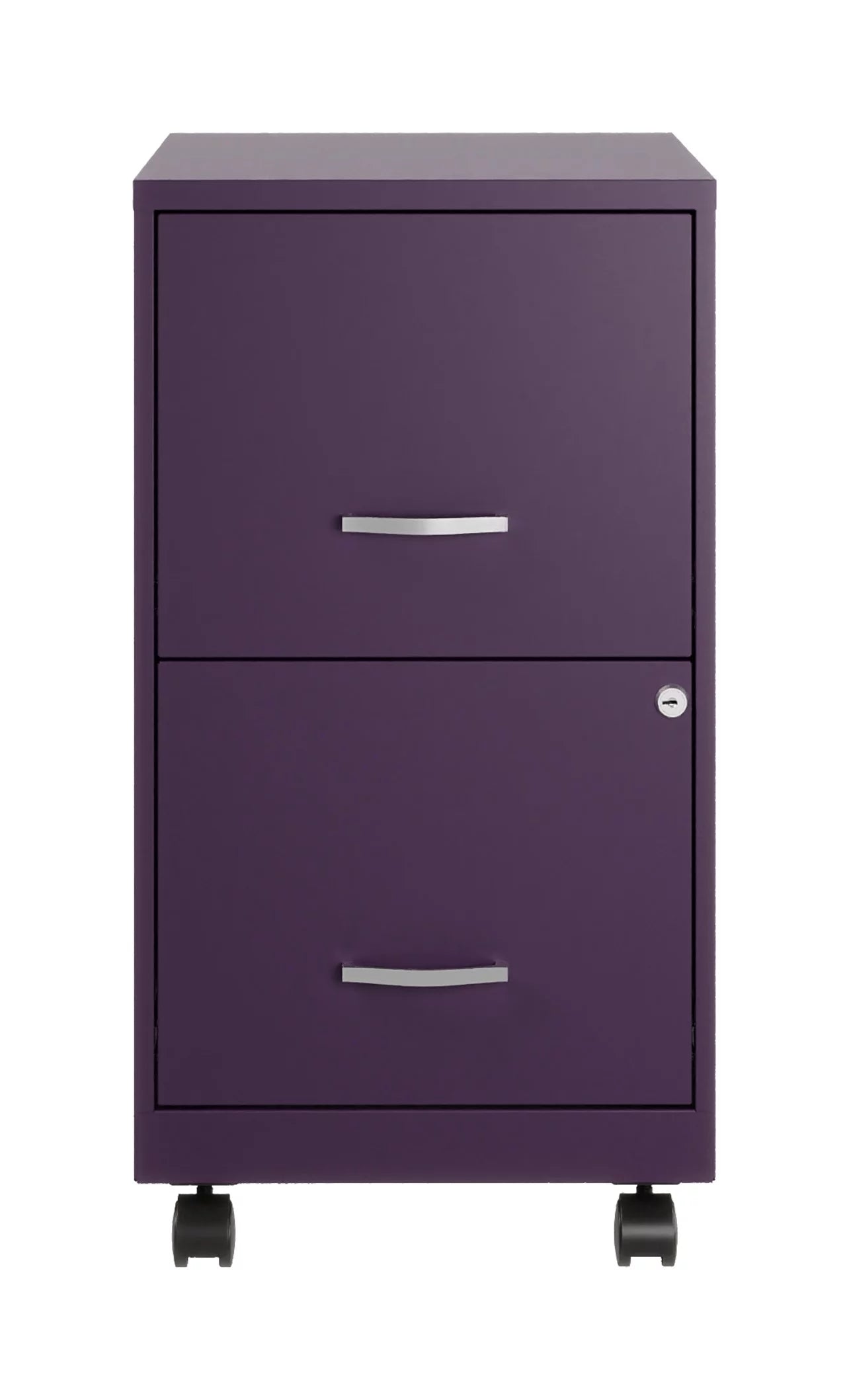 Space solutions 18" deep 2 drawer mobile letter width vertical file cabinet, midnight purple