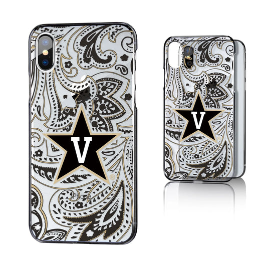 Vu vanderbilt commodores paisley clear case for iphone x