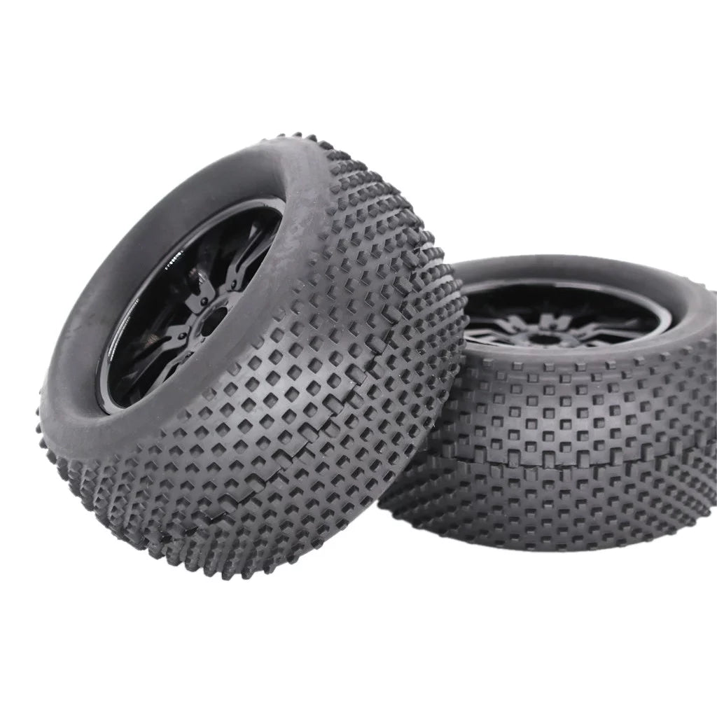 Zisugp 2pcs 140mm truck wheel rim and tire for 1/8 traxxas hsp hpi rc crawler car car tracks for men electric