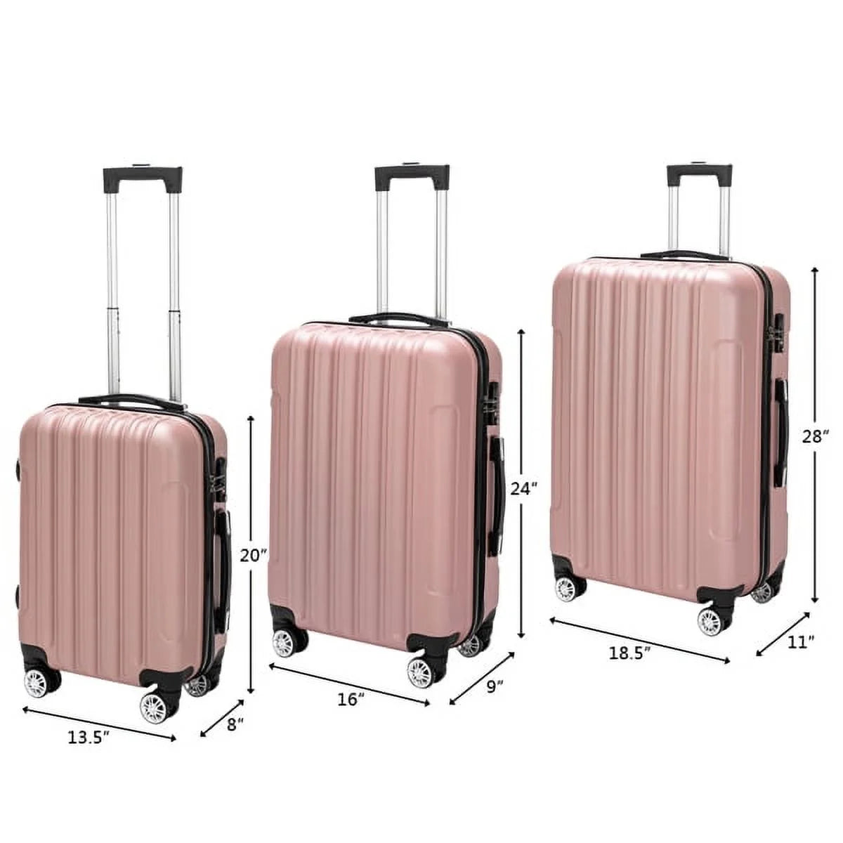 3-in-1 multifunctional large capacity traveling storage suitcase luggage set