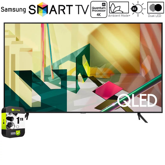 Samsung qn82q70ta 82-inch 4k qled smart tv (2020 model) bundle with 1 year extended warranty(qn82q70tafxza 82q70ta 82q70 82 inch tv)