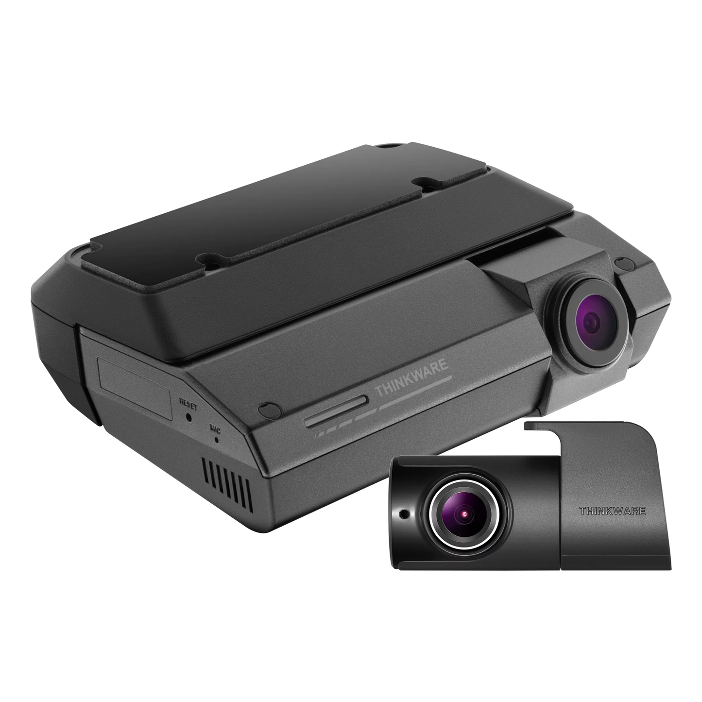 Thinkware f790 dual channel dash cam with full hd 1080p, front and rear cam, dual band wifi, built-in gps, parking mode, night vision, thinkware plugin mount and ambarella quad-core cpu