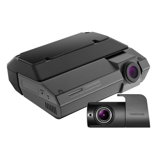 Thinkware f790 dual channel dash cam with full hd 1080p, front and rear cam, dual band wifi, built-in gps, parking mode, night vision, thinkware plugin mount and ambarella quad-core cpu