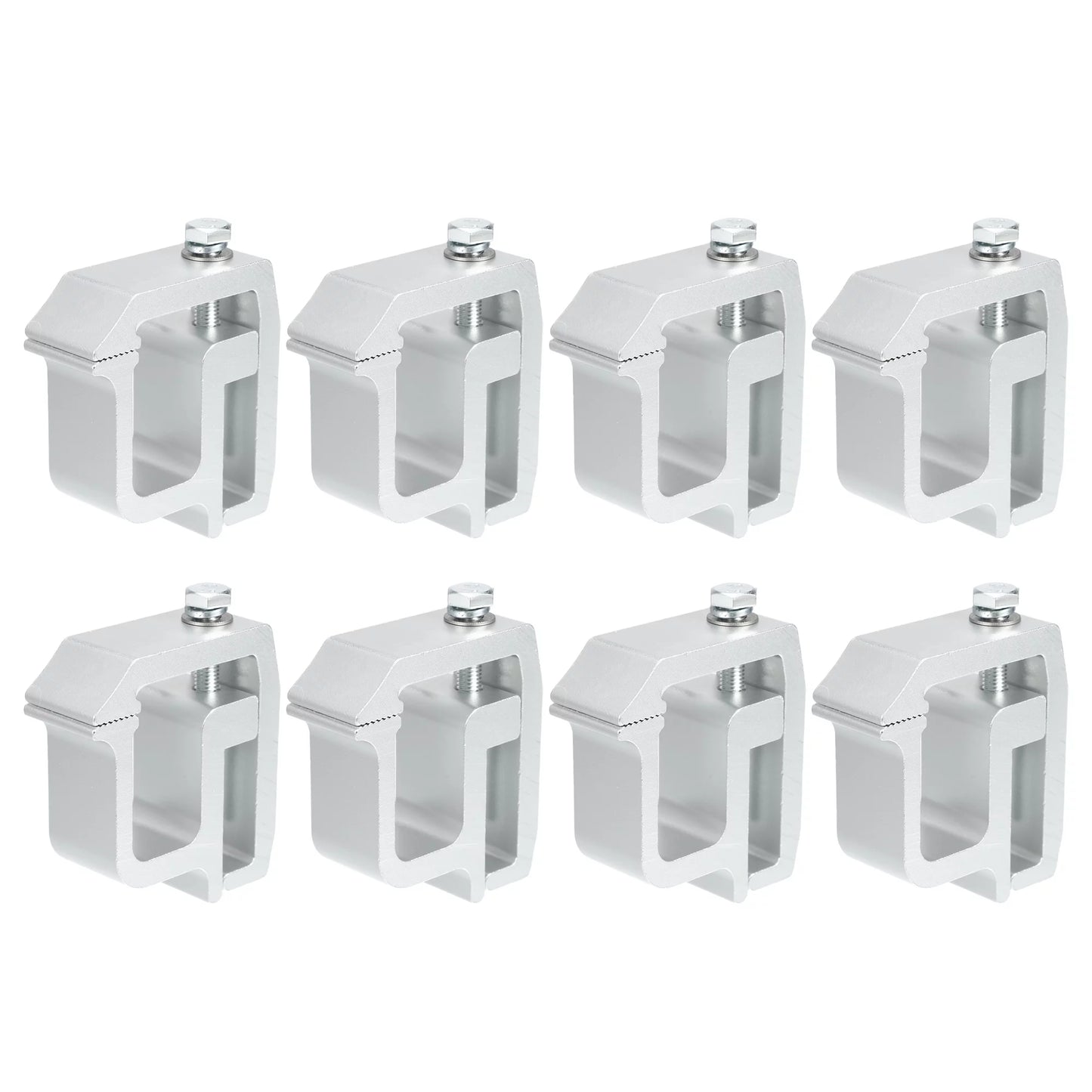 Unique bargains 8 pcs truck bed cap mount clamps camper shell clips fit for chevy silverado 1500 2500hd silver tone