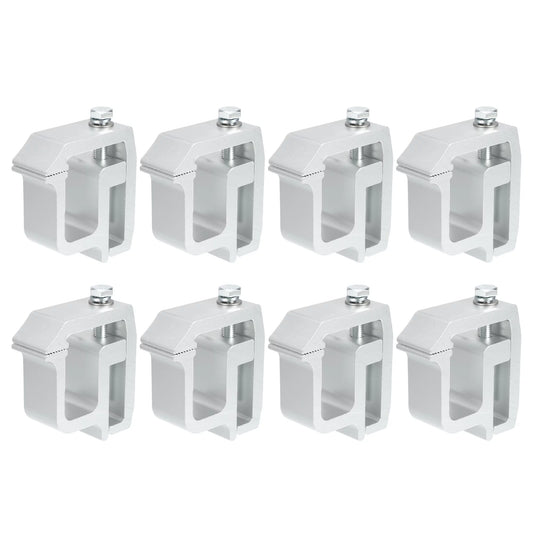 Unique bargains 8 pcs truck bed cap mount clamps camper shell clips fit for chevy silverado 1500 2500hd silver tone