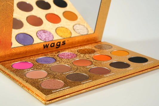 Wags gold matters eyeshadow palette, summer palette, vibrant colors and high pigmented