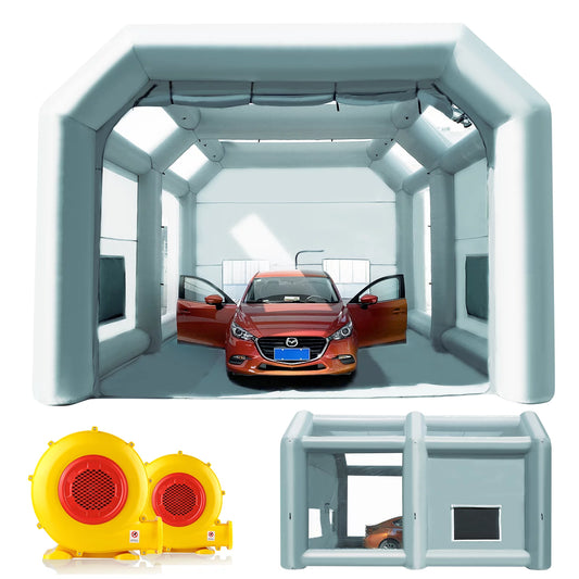 Sewinfla inflatable paint booth 23x20x14.5ft with blowers professional inflatable spray booth portable car painting booth