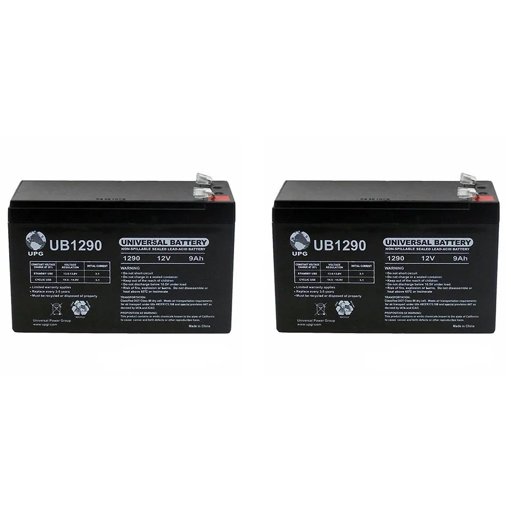 12v 9ah sla battery for merida pc 500 electric bike - 2 pack