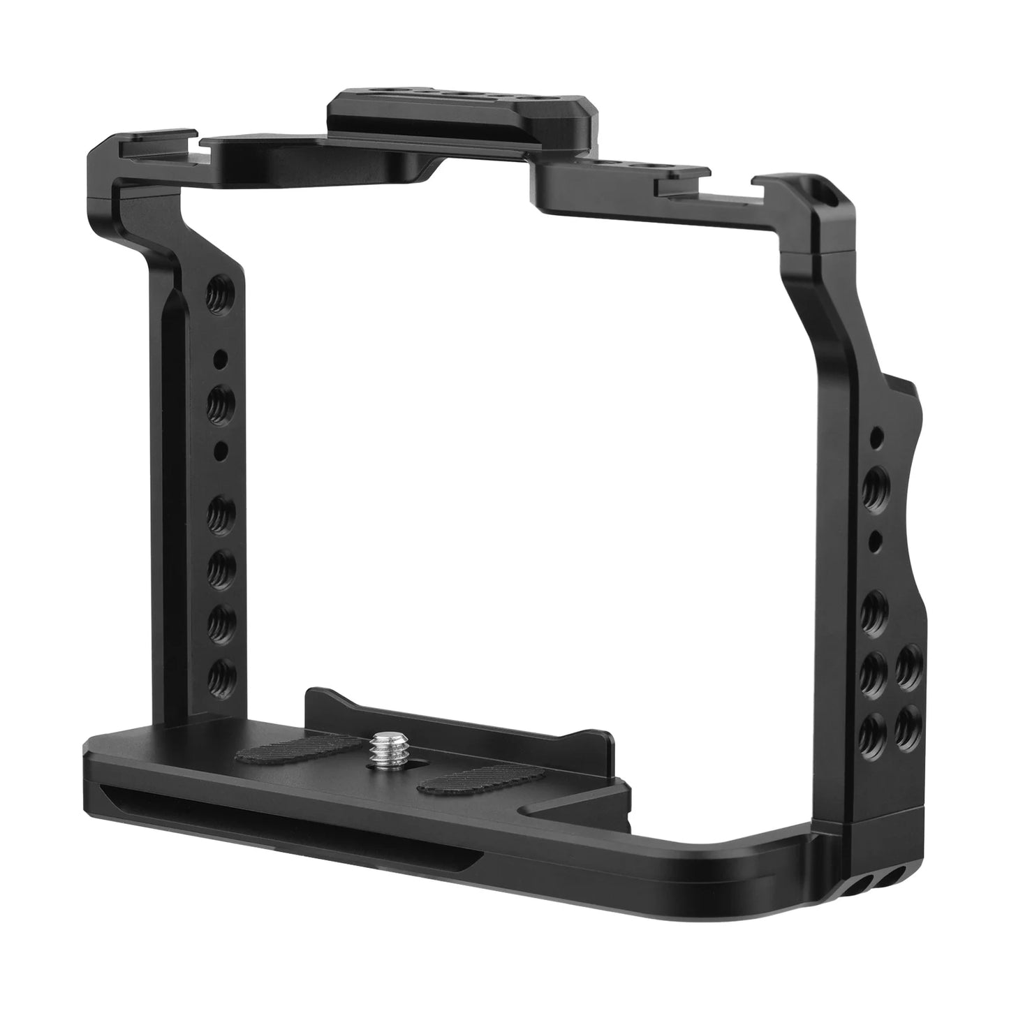 Andoer  cage aluminum alloy video cage with dual cold shoe mounts numerous 14 inch threads replacement for sony a7iv/ a7iii/ a7ii/ a7r iii/ a7r ii/ a7s ii