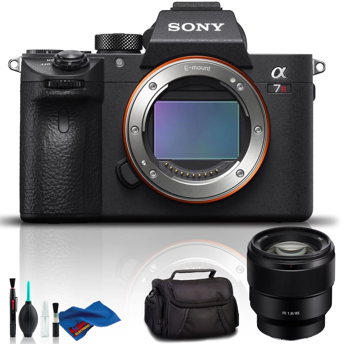 Sony alpha a7r iii mirrorless digital camera with 85mm lens - standard kit