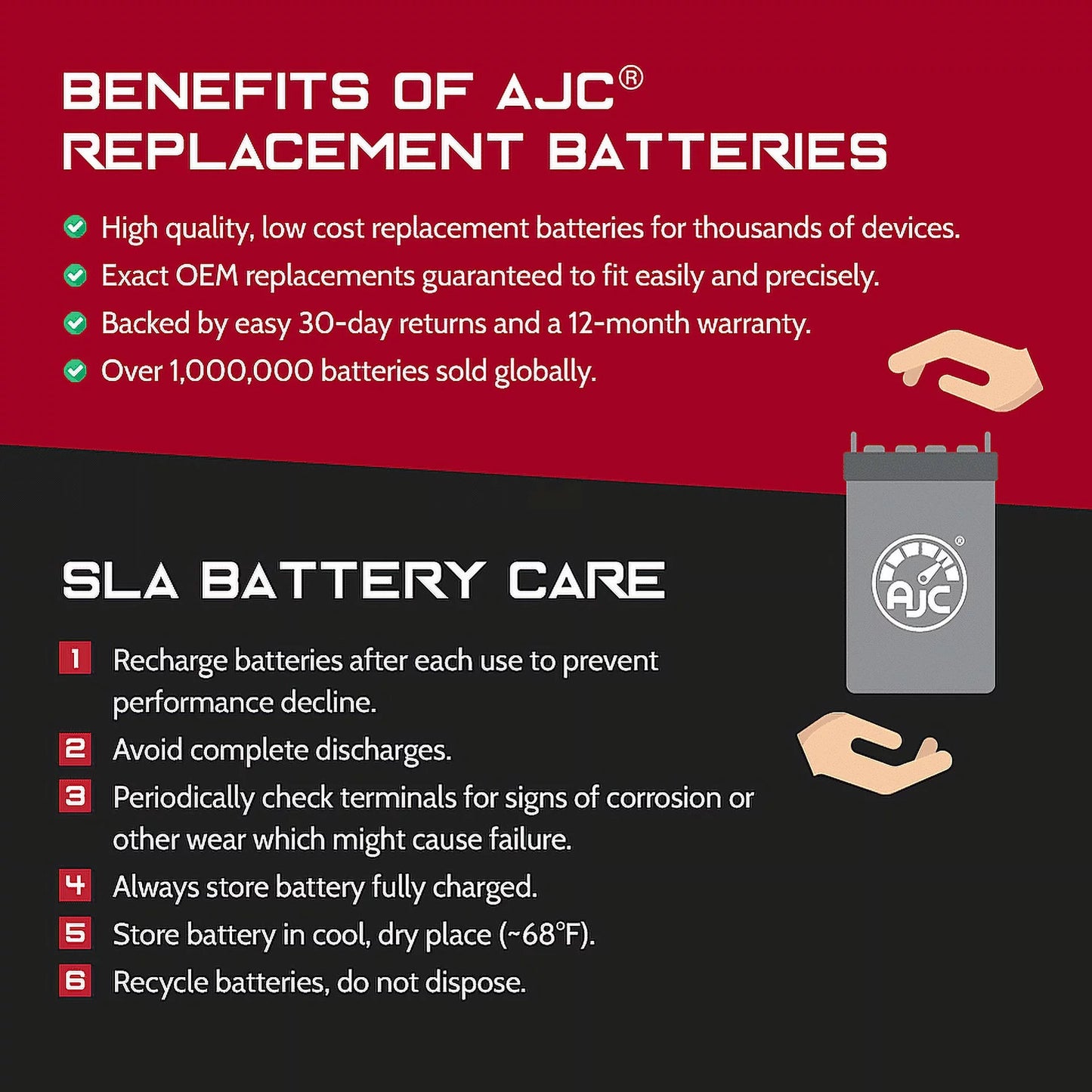 Bombardier renegade x 600 ho 594cc 12v snowmobile replacement battery (2014-2016) - this is an ajc brand replacement