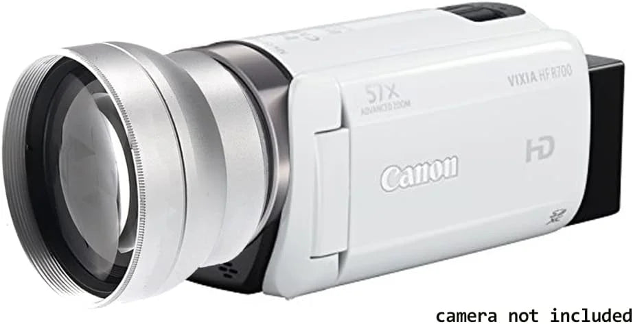 Wide angle lens for canon vixia hf r70, hf r72, hf r700, hf r80, hf r82, hf r800