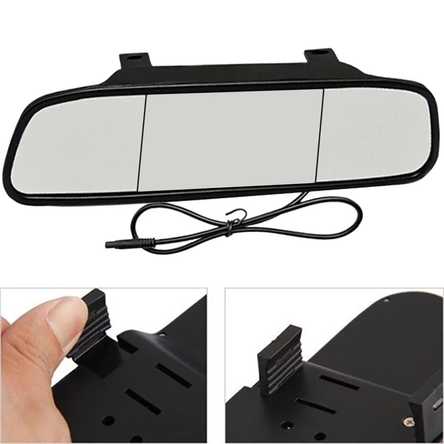 5 inch display car auto rearview mirror video monitor with reversing camera