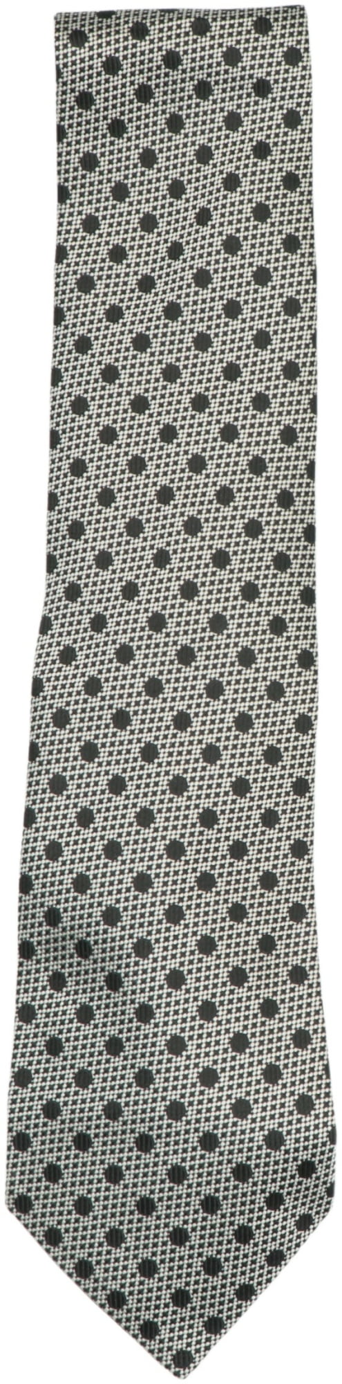 Tom ford men's black / silver dotted silk necktie - one size